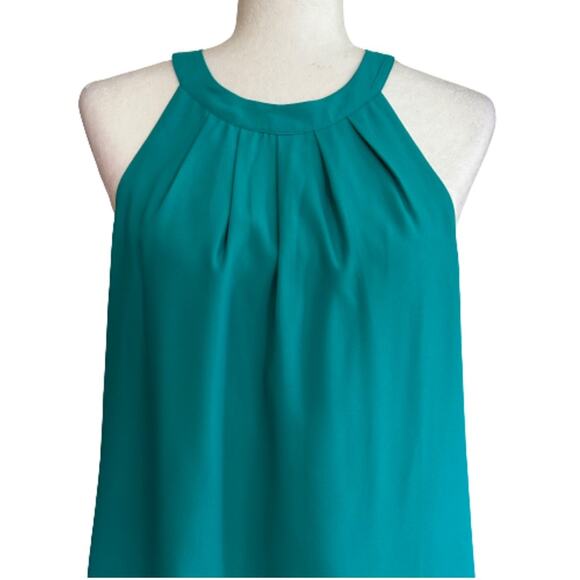 J. Crew Factory Dress Teal Halter Sleeveless Open Wrap Back Shift Size 6 NEW - Picture 3 of 12